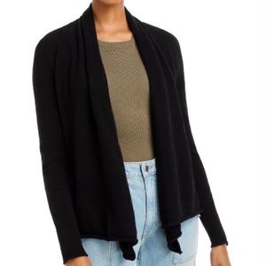 Aqua Open-Front Cashmere Cardigan